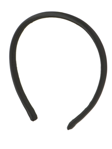 Coronita satin nero 1cm, neagra
